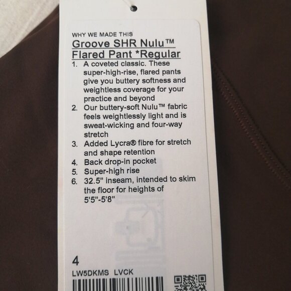 Lululemon Groove SHR Nulu Flared Pant Regular 32.5" - Picture 4 of 7